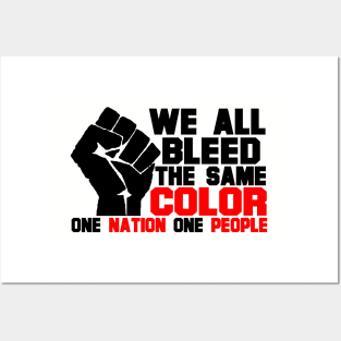 ONE NATION ONE PEOPLE- USA Posters and Art